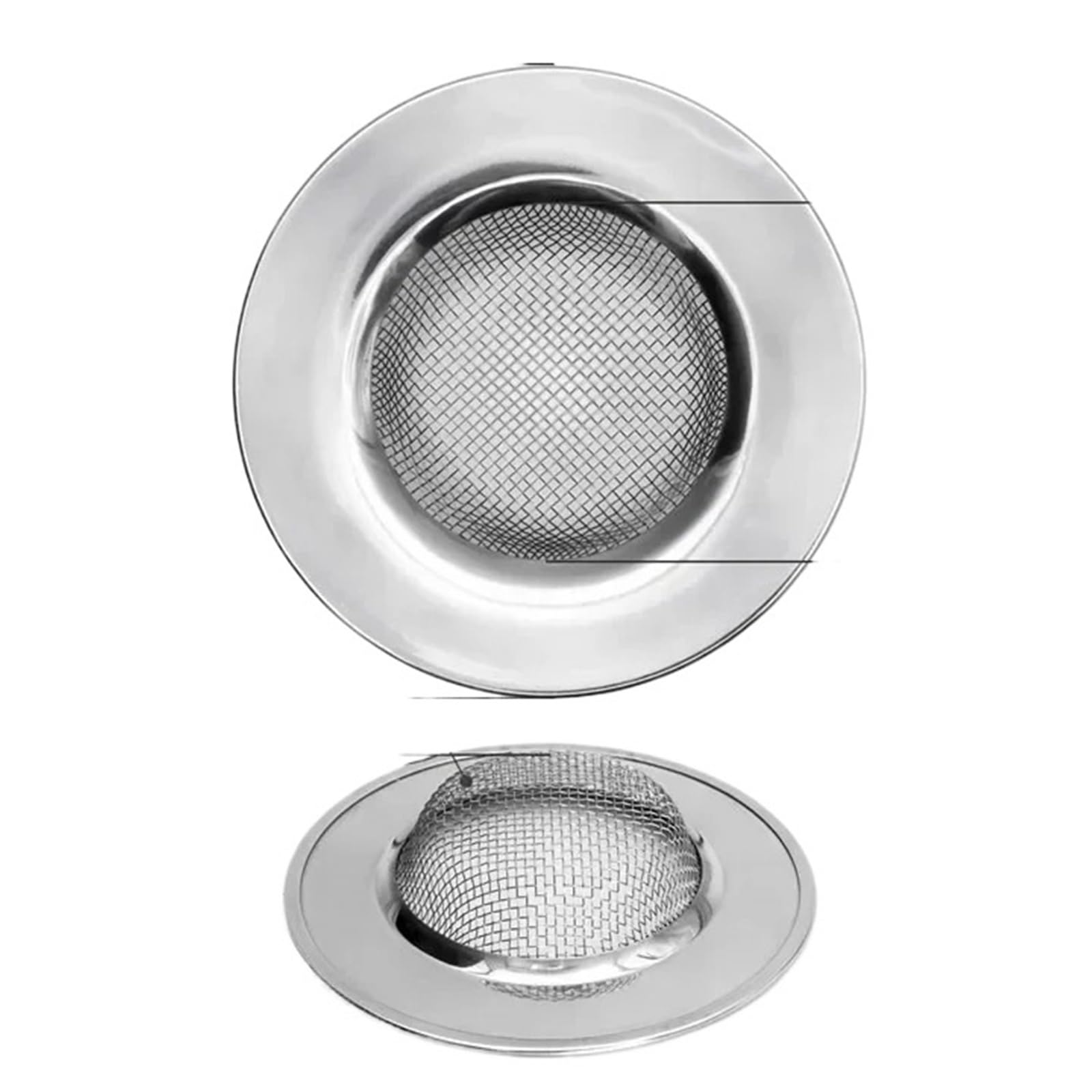 Sink Strainer Waste 3pcs Stainless Steel Sink Mesh Filter