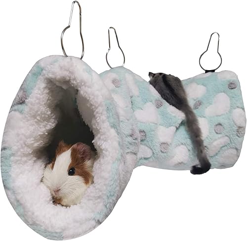 LEFTSTARER Accesorios para conejillos de indias, túnel de azúcar, accesorios para jaula de planeador de azúcar, juguetes para ratas de hámster,