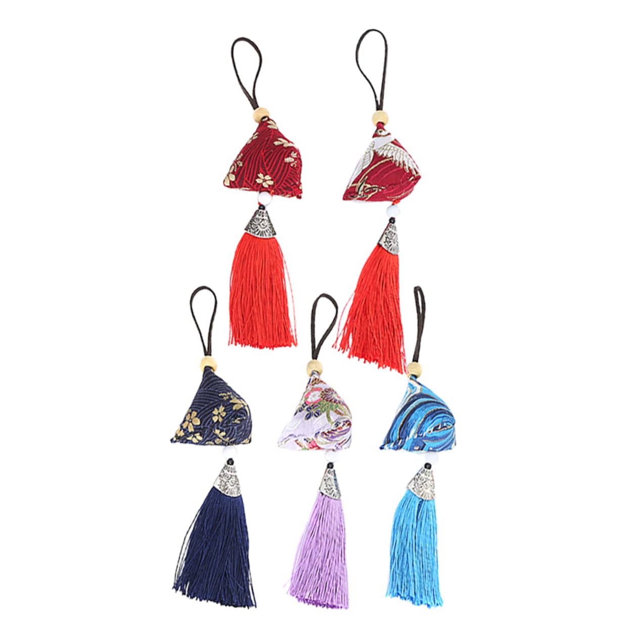 Veemoon 5pcs Japanese Style Sachet Pendants Handmade Silk Sachet Bags for Decor Unique Design Car Bag Room Decorations Random