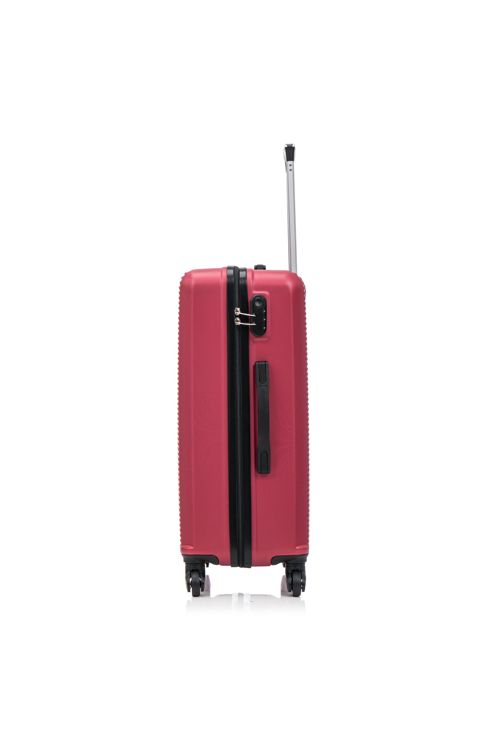 CELIMS - Valigia Media 20 kg Rigida Leggera | Valigia da Stiva 65cm Donna | Lucchetto Integrato | ABS | Trolley Medio 65cm con 4 Ruote | Bordeaux