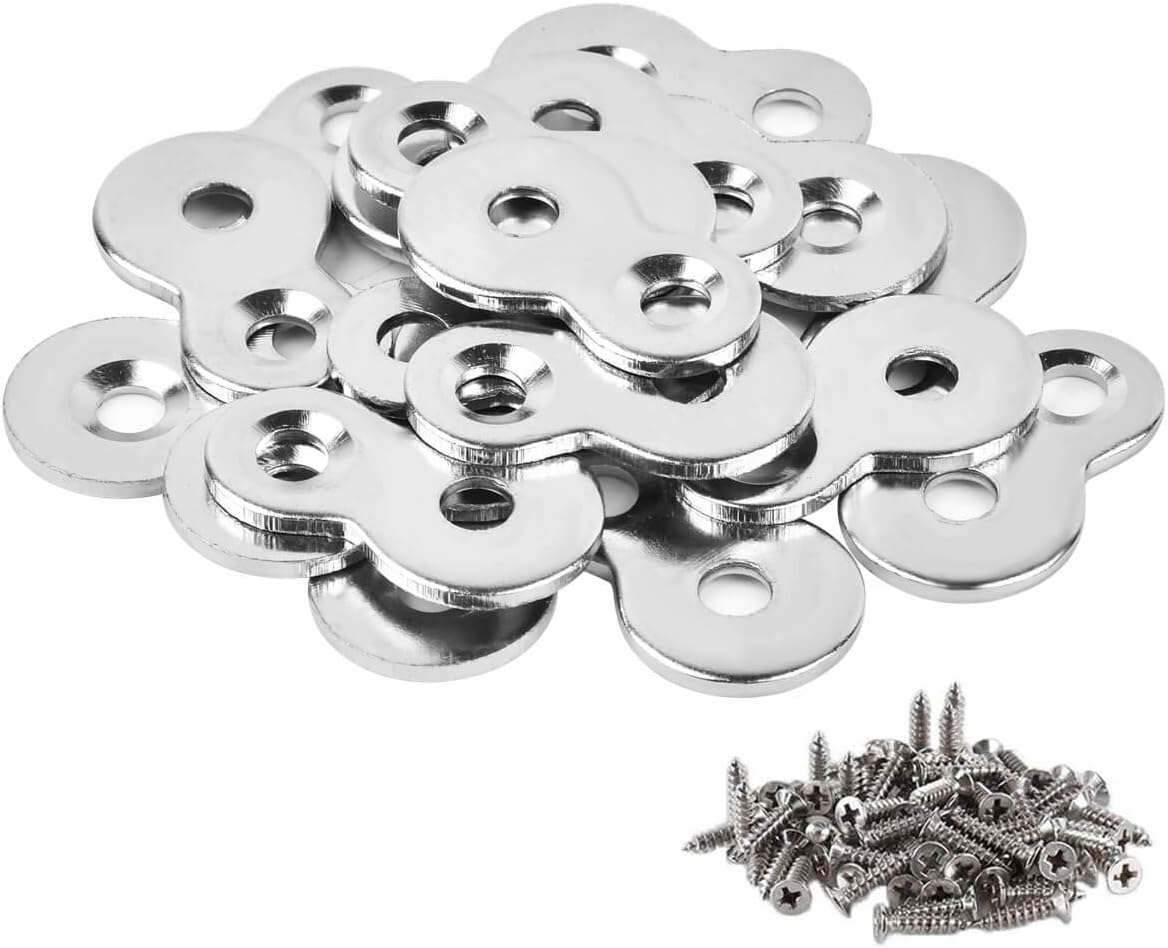 Heavy Duty 12 Gauge Steel Figure-Eight Fasteners, 20 Pack