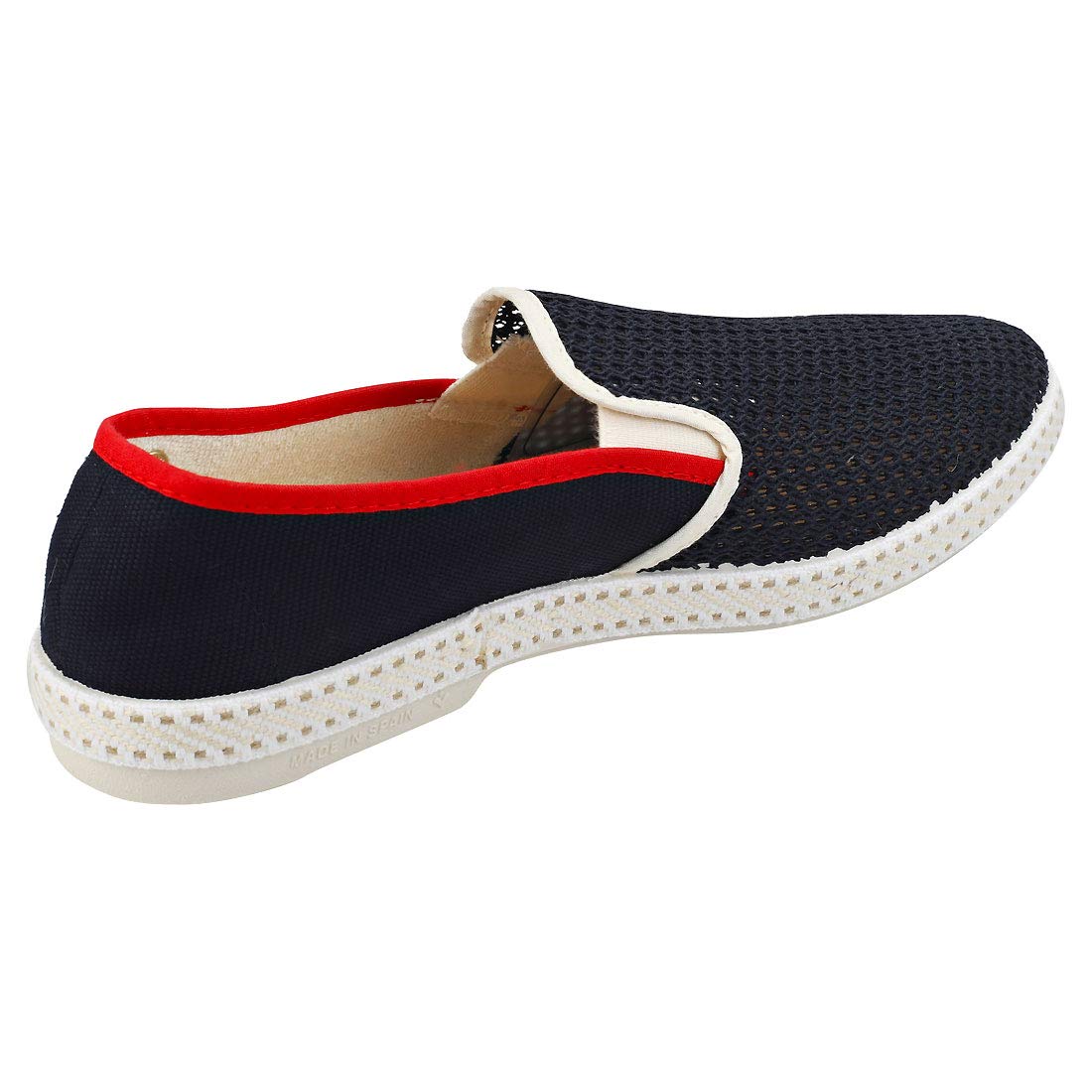 Rivieras Classic Match Mens Espadrillas Scarpe in Navy Rosso Bianco