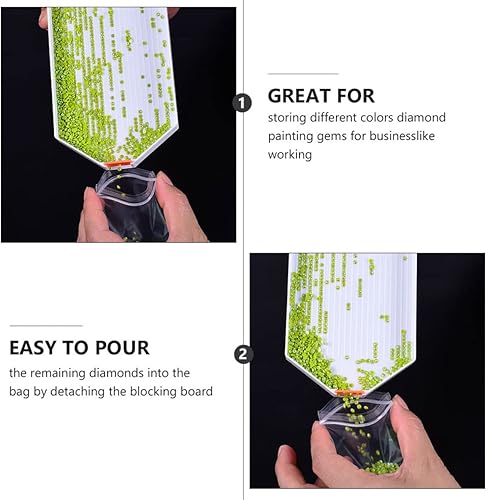 Miniatura 4 de COHEALI Bandejas de plástico Herramientas de manicura 10 unids bandeja de clasificación de cuentas bandeja de bordado de diamante bandejas de