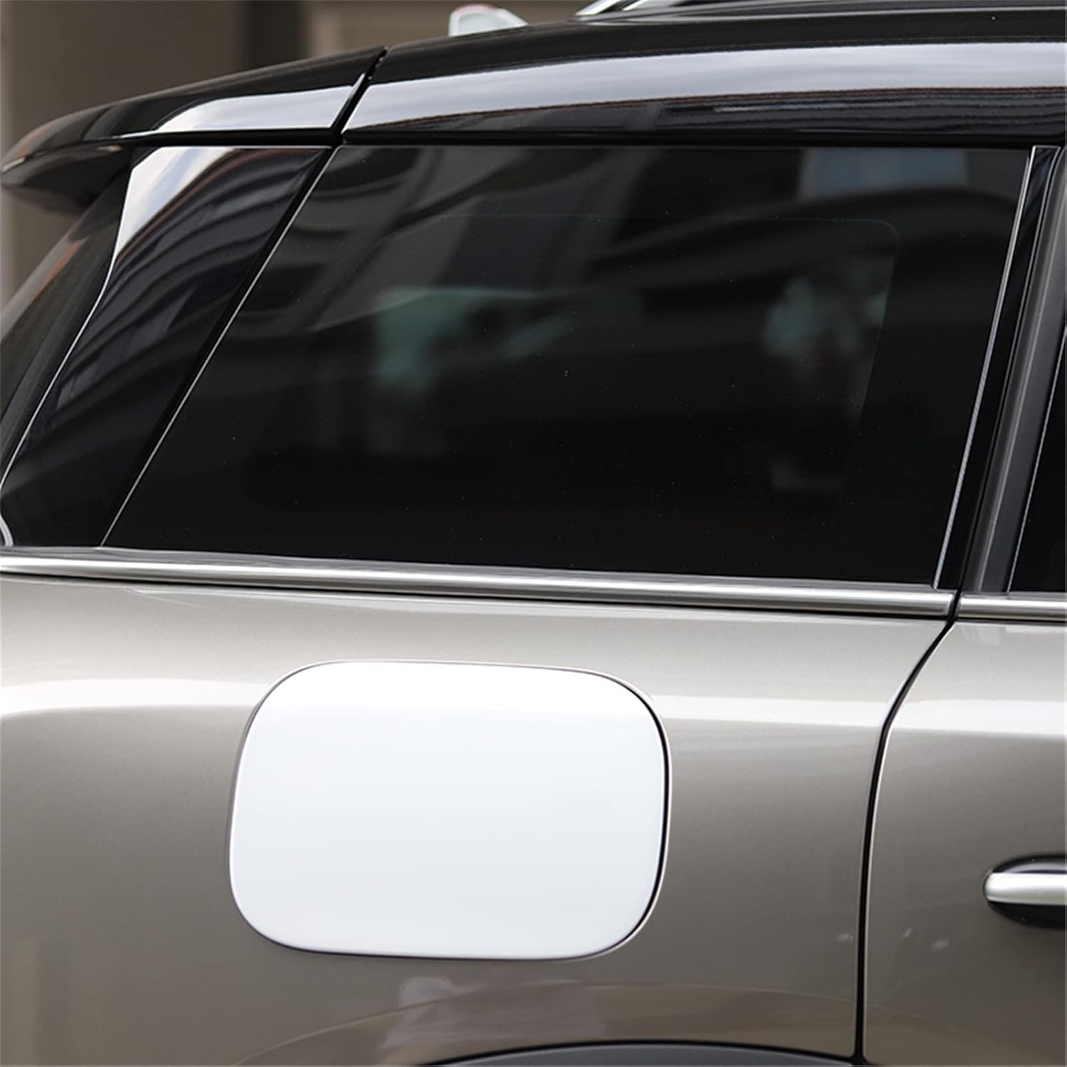 ABS Fuel Tank Gas Cap Cover Trim for Mini Cooper Hardtop Hatchback Covertible Countryman Clubman (White,F60 Countryman)