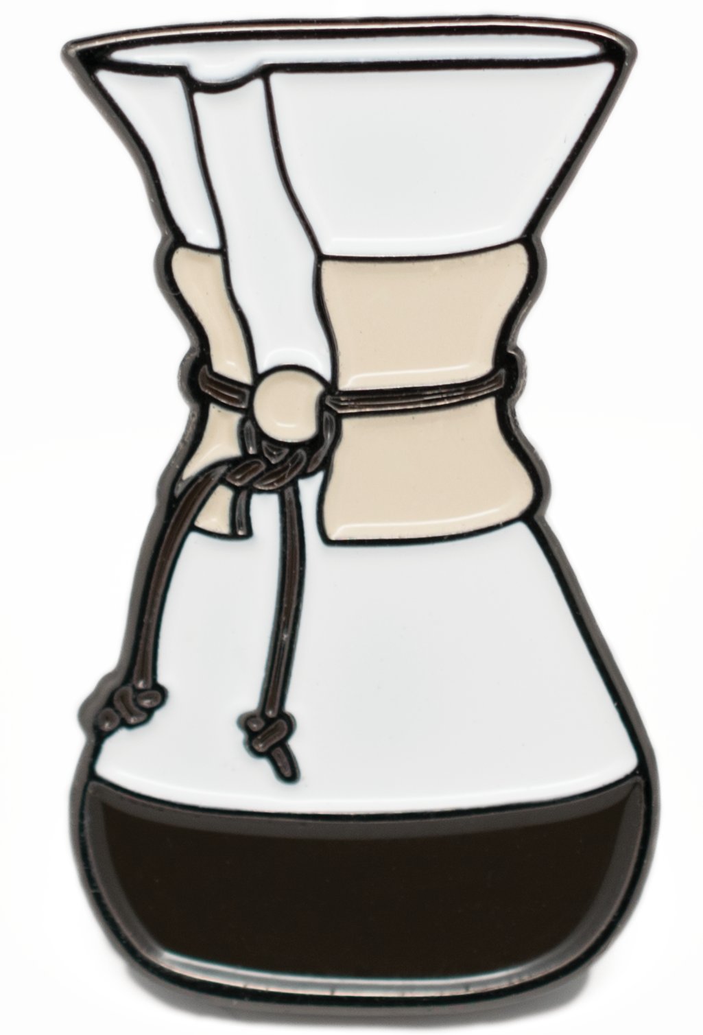 Glass Coffee Maker Soft Enamel Lapel Pin