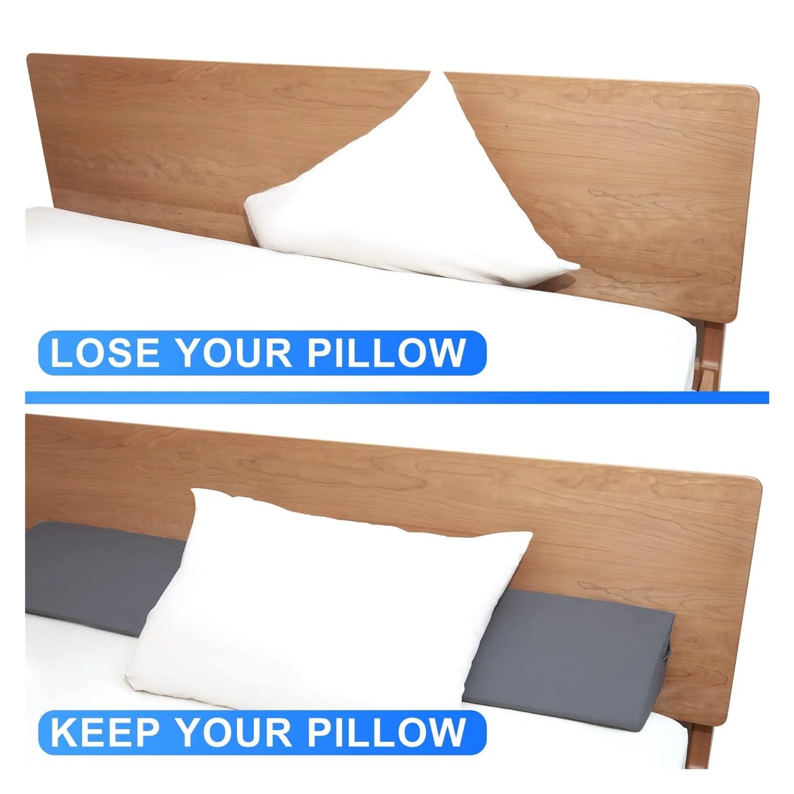 Almohada De Espuma Con Memoria Almohada De Espuma Viscoelástica Almohada En Forma De Cuña for Dormir Almohada De Cabecera Triangular Colchón De Relleno De Espacios for Dormitorio Junto A La Cama Capa