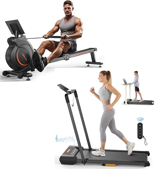 YOSUDA Magnetic Rowing Machine & YOSUDA Walking Pad Treadmills