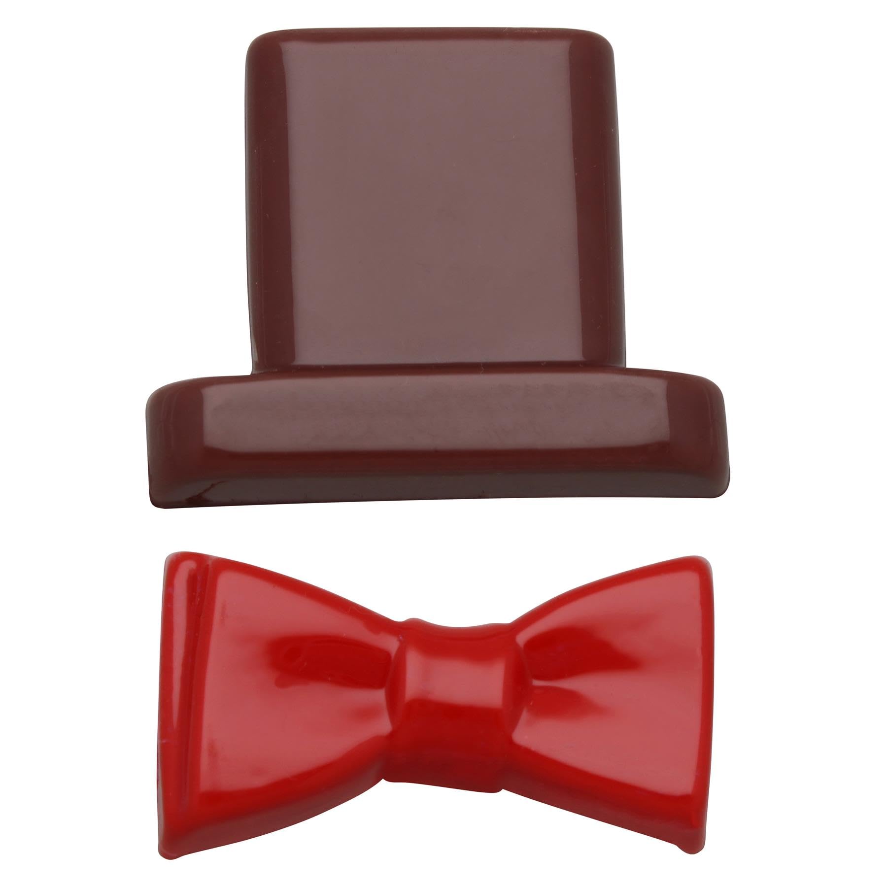 Cybrtrayd Life of the Party D047 - Stampo per cioccolatini e caramelle a forma di cappello e cravatta nera in busta protettiva sigillata con istruzioni per lo stampaggio Cybrtrayd