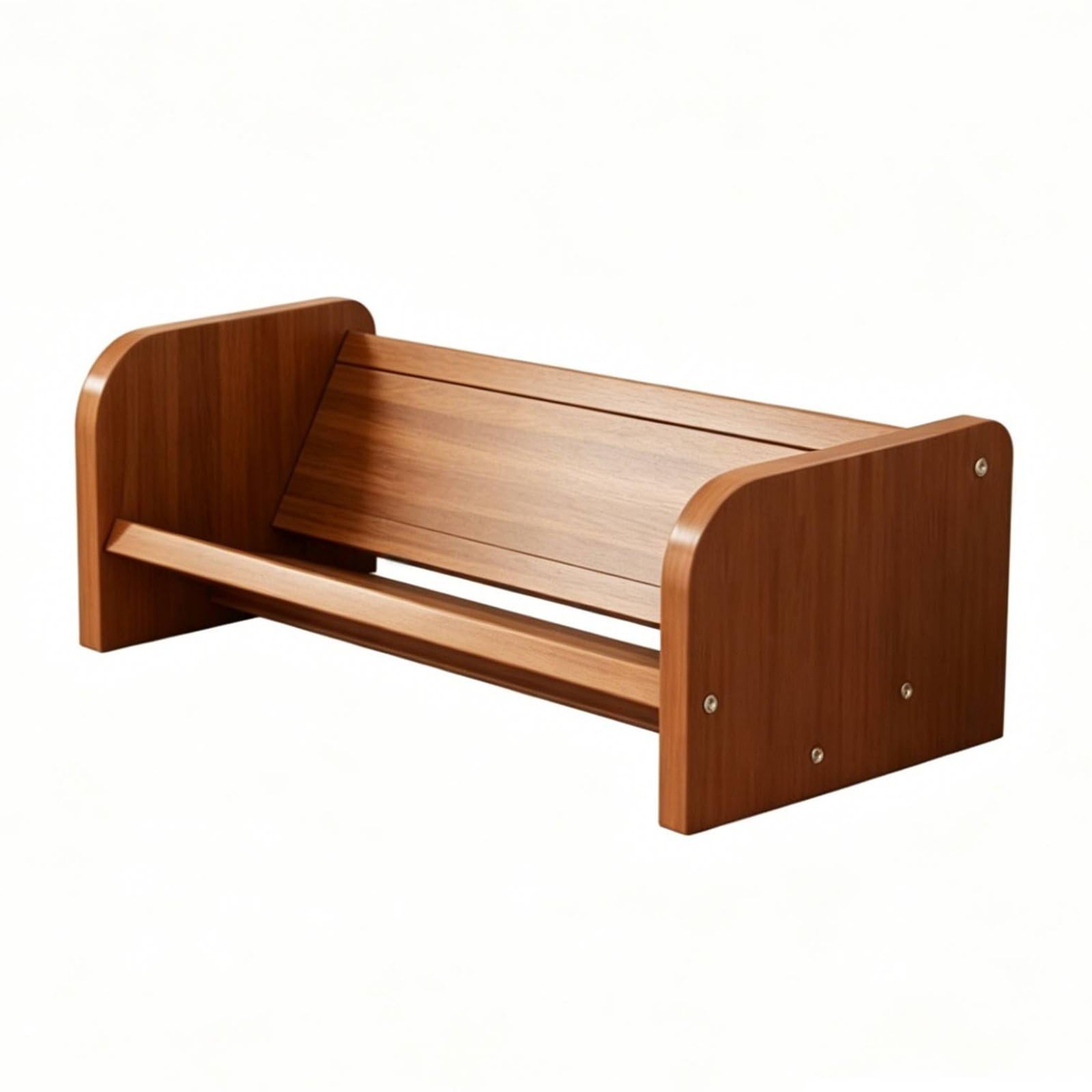 Desktop Regal Schreibtisch Organizer Bücherregal Ablage Bambus Ständer Bücherstütze aus Verdicktem Bambus Und Offenem Aufbewahrungsfach für Büro, 60 cm, Teebraun