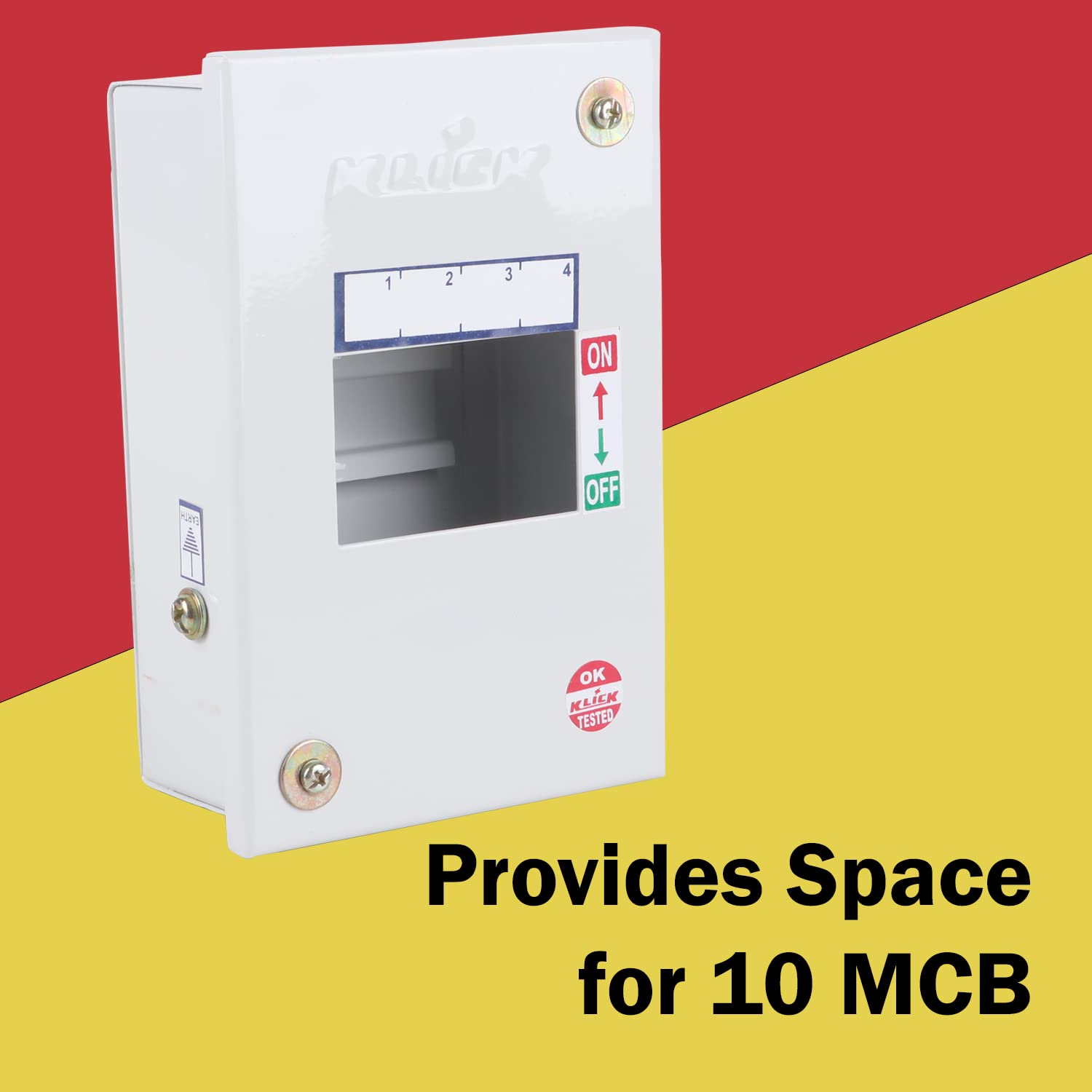 Buy Klick 4 Way MCB Distribution Board, Single Door Miniature Circuit