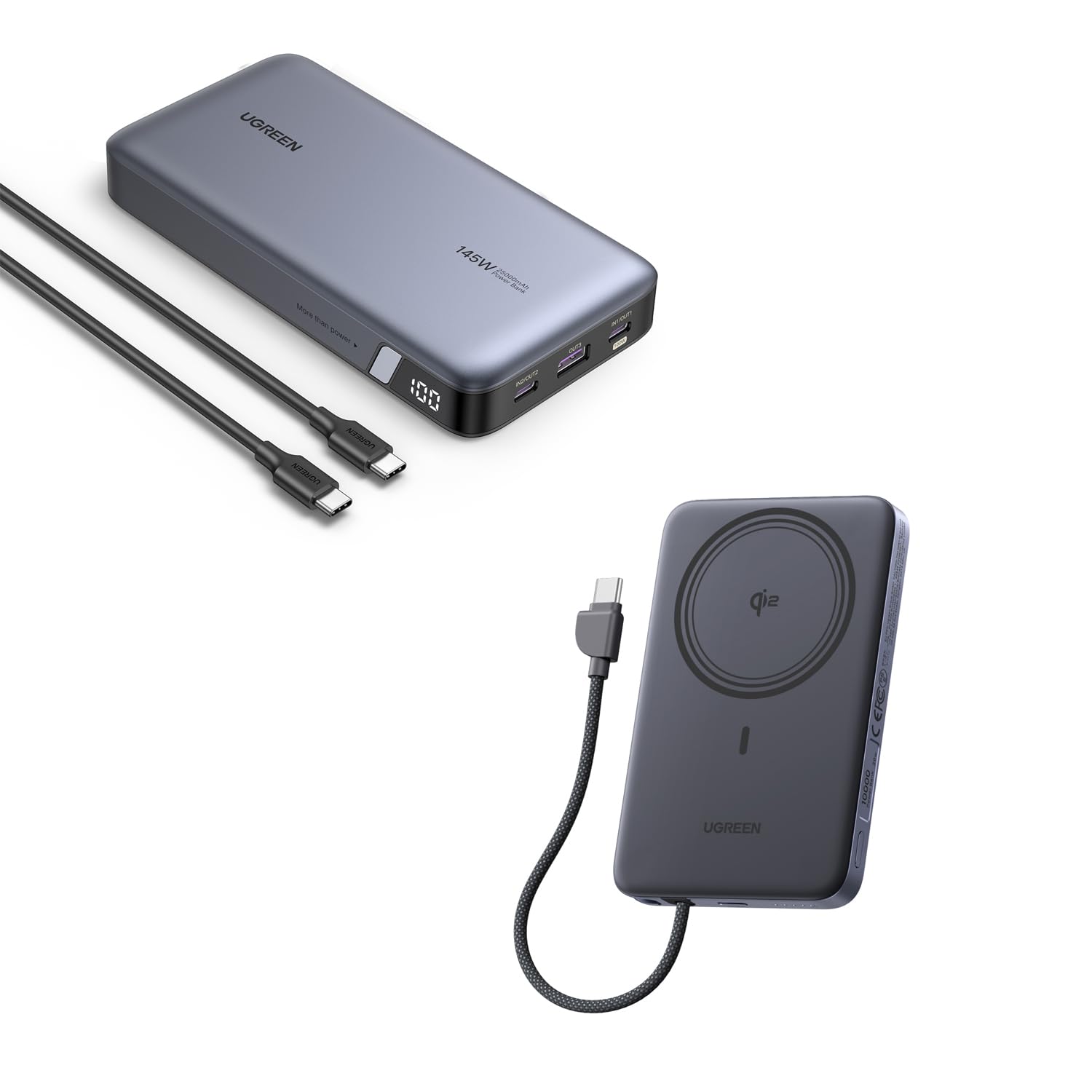 UGREEN Qi2 15W Power Bank Ultrasottile 10000mAh