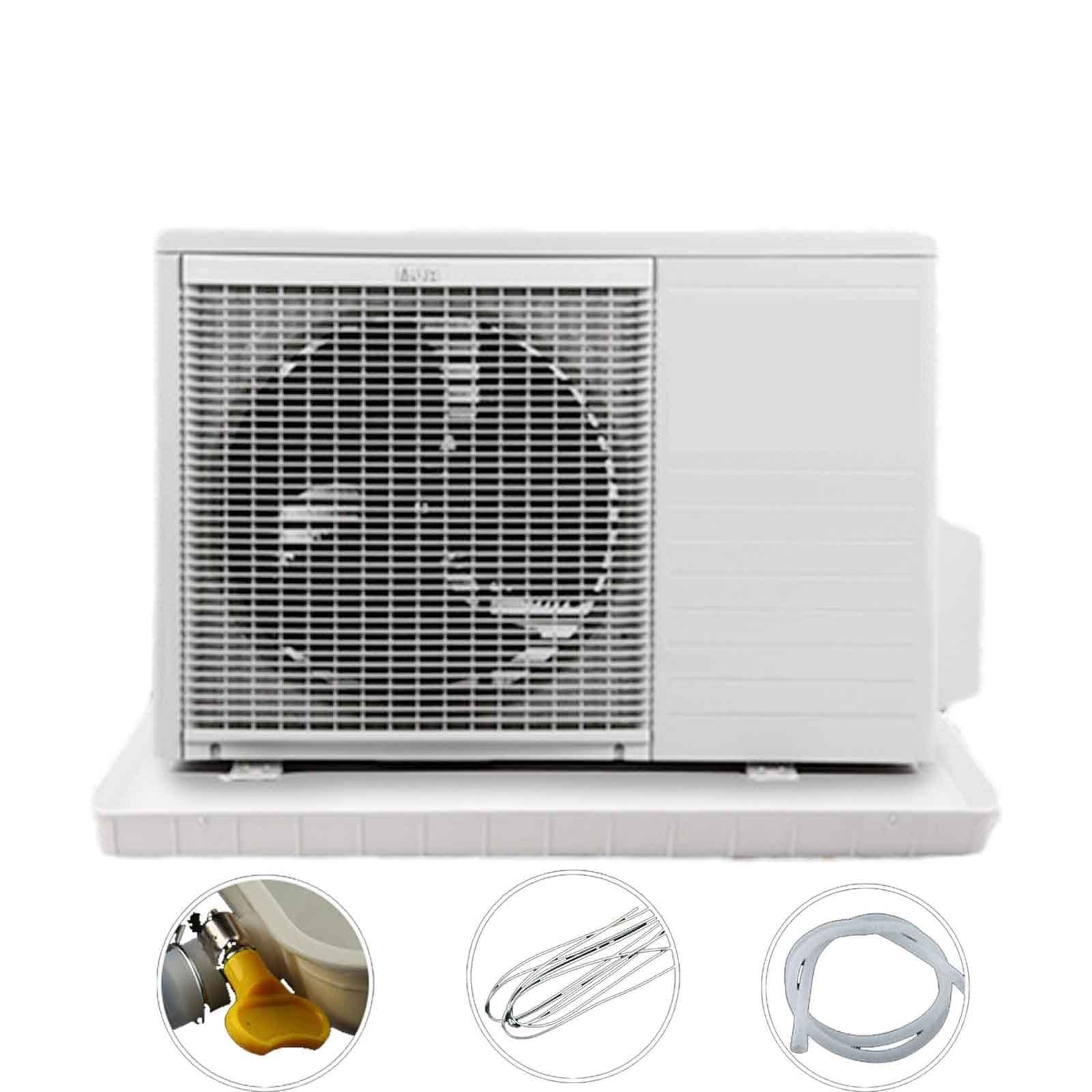 GODARM Bac Récupérateur Condensats Climatiseur PVC – Avec Tuyau Vidange 2-5 M, Boucle & Fil De Fer (1-2P, 2 M)