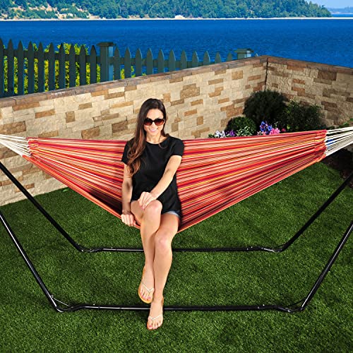 Bliss Hammocks Bh-400-A 40" Wide Hammock W/Hand-Woven Rope Loops & Hanging Hardware, Outdoor, Patio, Backyard Durable, Cotton And Polyester Blend, 220 Lbs Capacity, Guacamole #TOP2