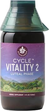WishGarden Herbs Cycle Vitality 2 Luteal Phase Progesterone Support Tincture, Vitex Chasteberry & Wild Yam, Natural Hormone Balance, PMS Relief & Fertility Support, Liquid Herbal Extract, 4oz