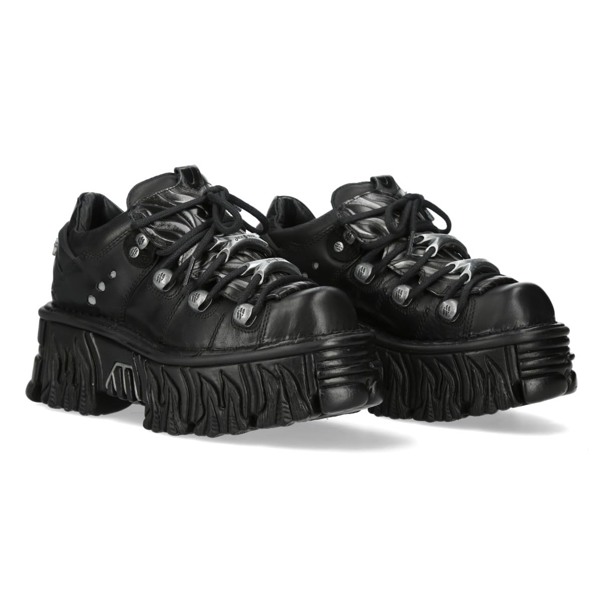New Rock M.120N-C103 Scarpe Piattaforma Unisex Punk Gotico Rock in Pelle Vacchetta
