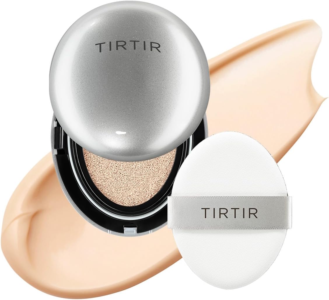 TIRTIR Mask Fit Aura Cushion Foundation, Full coverage, Skin fit, Satin Glow Finish, Korean Cushion Foundation #15C FAIR PORCELAIN| 4.5g