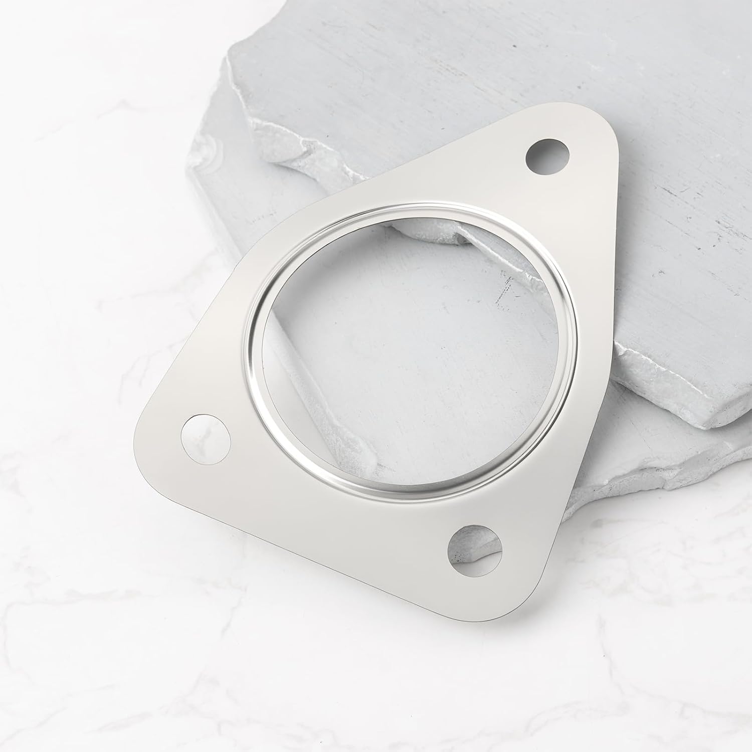 2Pcs Exhaust Pipe Gasket Front Position High-Temperature Metal Seal Compatible with Opel 1.4 Engines