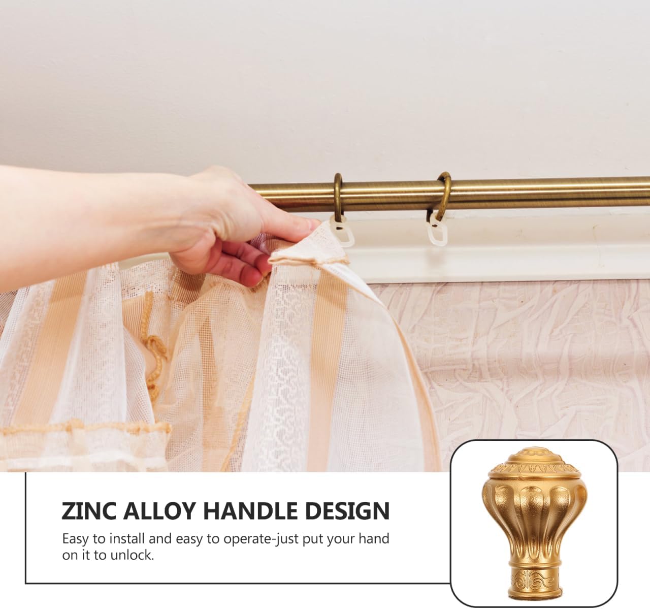 CHILDWEET Roman Rod End Curtain Rod Accessories 12 Pieces 3.54X2.75 Inch Decorative Finials Caps Elegant Curtain Decor for Home and Office Window Treatment Hardware