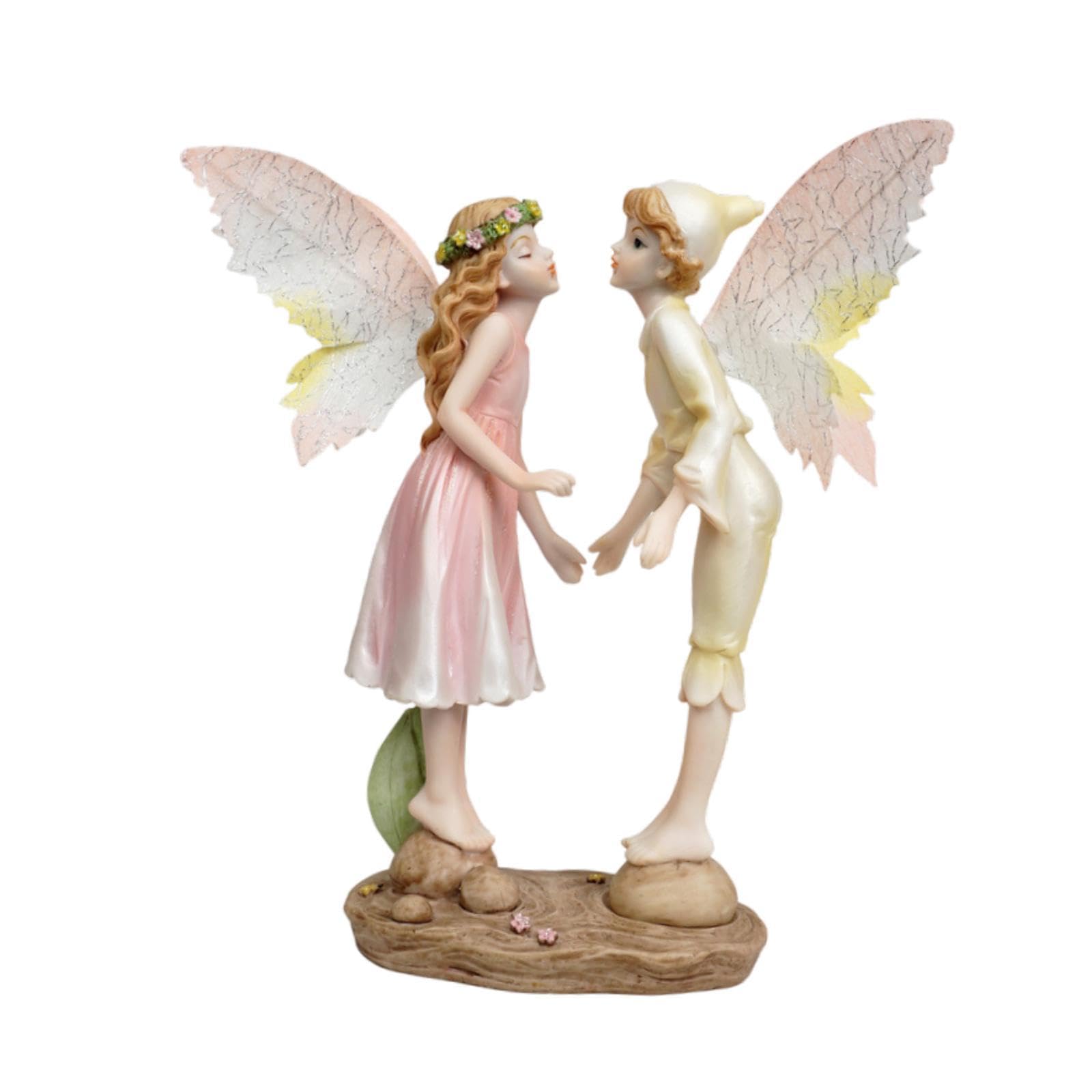 Scultura Ornamentale di Una Coppia di Angeli Che Si, Perfetta per Matrimoni, Festività E Anniversari.