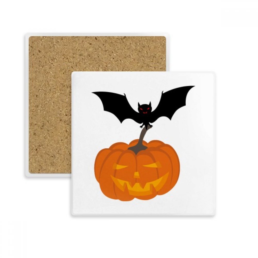 Tasse porte absorbent pierre Halloween avec motif chauve-souris