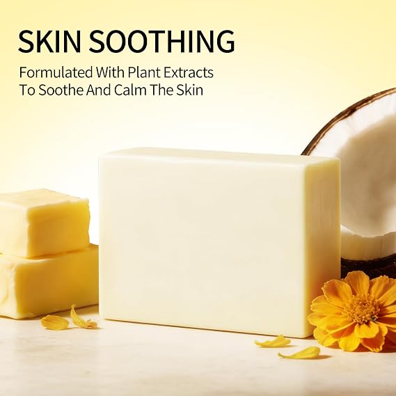 Organic Tallow Soap with Aloe & Calendula Extracts Fragrance Free - Hydrating & Nourishing Body Wash for Dry, Sensitive Skin - 2 Pack