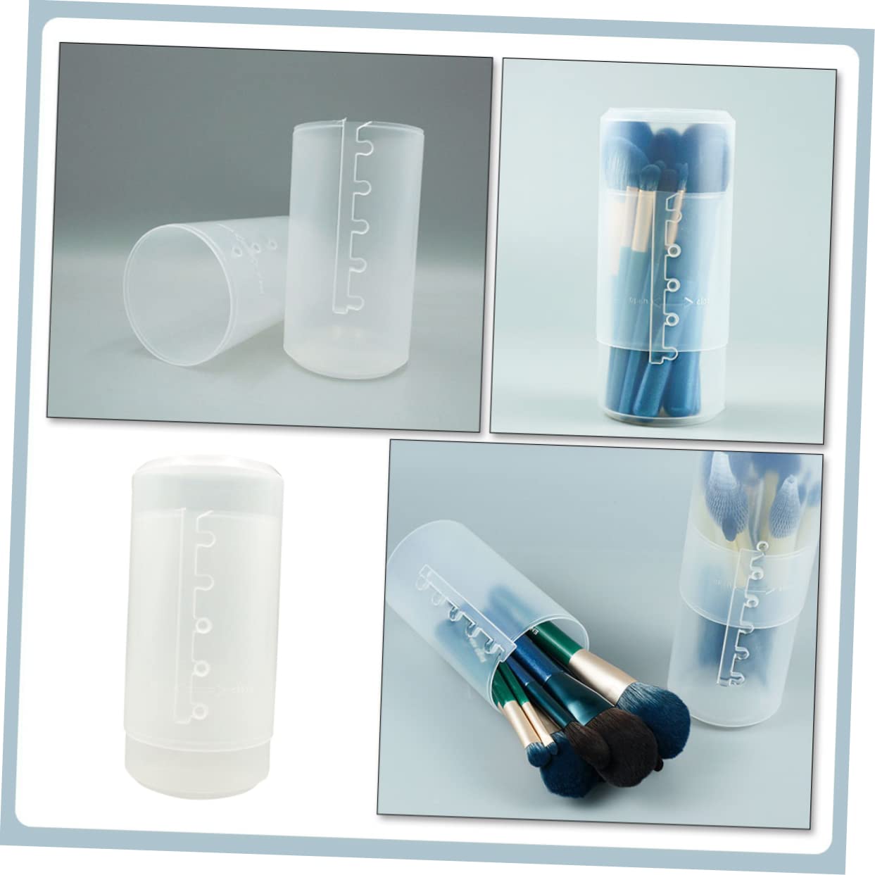 STOBAZA 6 Piezas Cubo de brochas de Maquillaje retráctil Cepillo de Escritorio Soporte para brochas de Maquillaje Organizador Mesa Escritorio Soporte brochas Maquillaje portalápiz portátil