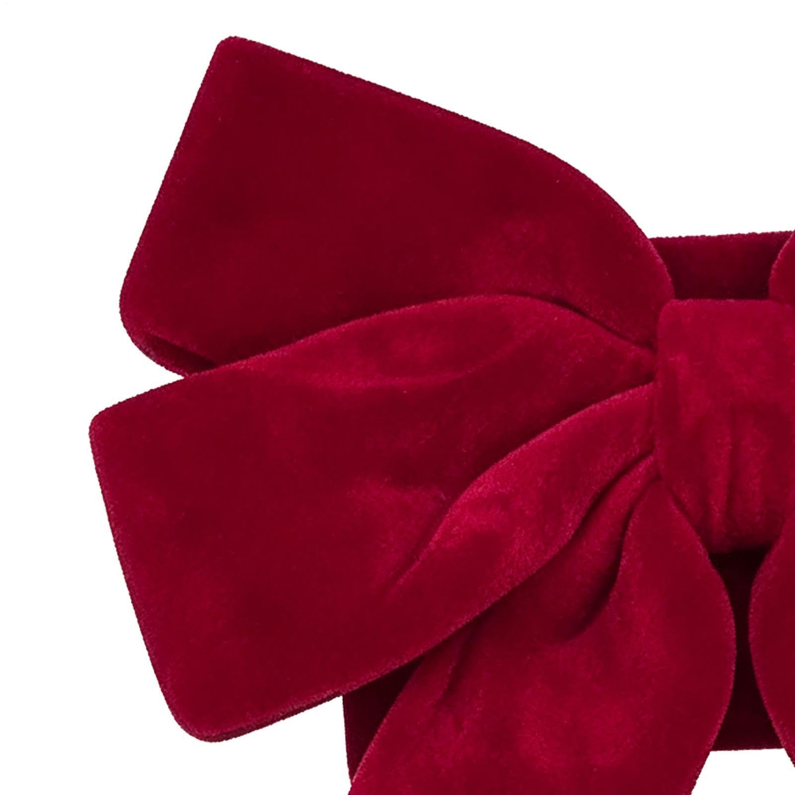 Générique Ceintures Chaise Nœud-Noël 2 Pièces Ceintures Velours Rouge | Décoration Chaise Nœud-Noël Pour Maison, Mariage, Événements, Shower, Anniversaire, Fêtes, , Restaurant, Hôtel