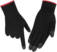 Vista 8 de ZEPOHCK Guantes de juego, antisudor, transpirables, táctiles, para dedos, material de fibra nano-plata altamente sensible, compatible con casi todos