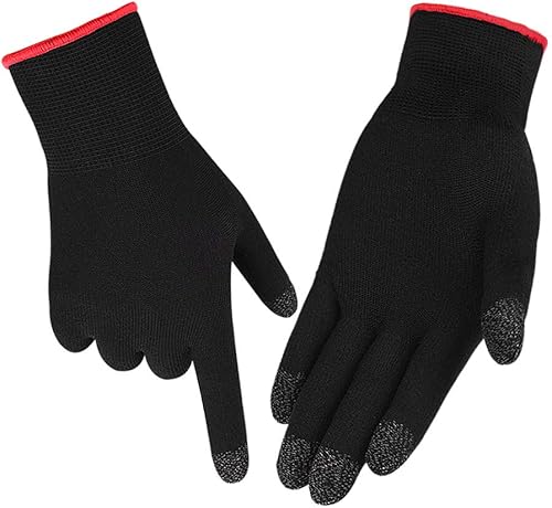 Miniatura 8 de ZEPOHCK Guantes de juego, antisudor, transpirables, táctiles, para dedos, material de fibra nano-plata altamente sensible, compatible con casi todos