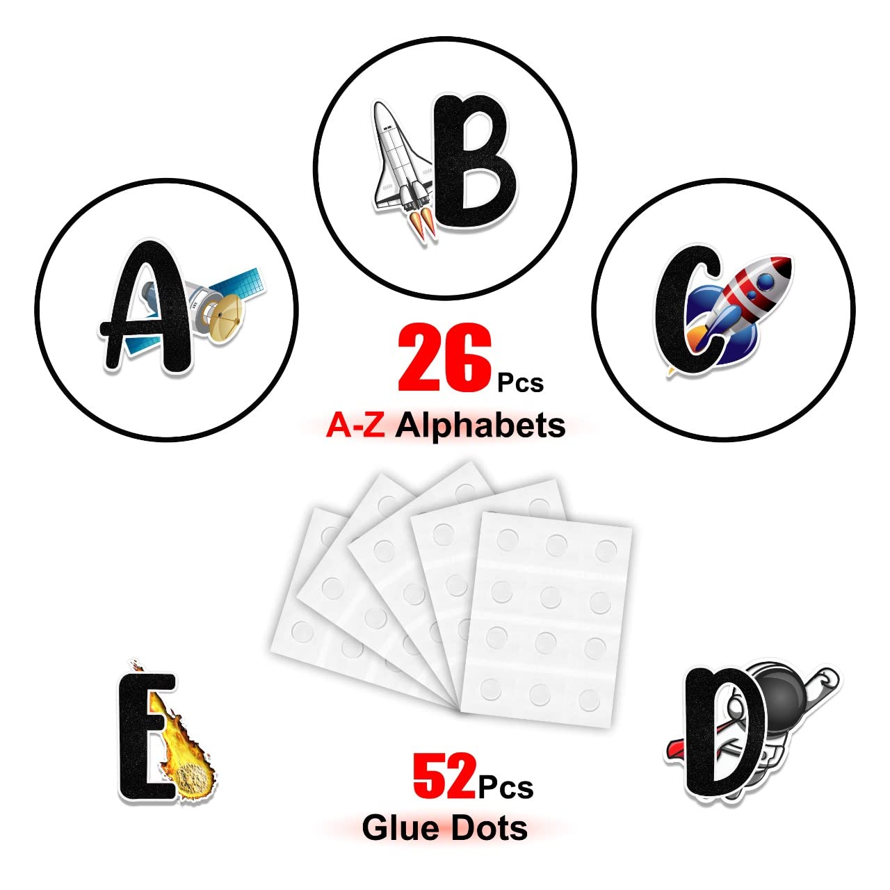 Seyal® Space Astronaut A - Z Alphabet Wall Sticker, small - Image 4