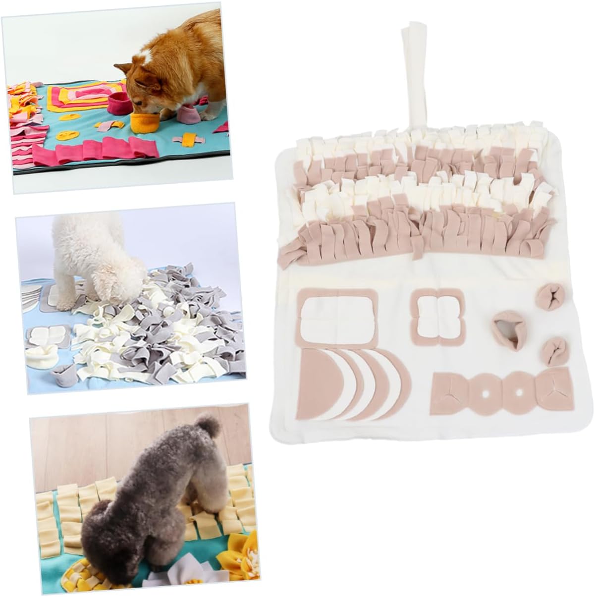 Toddmomy Pet Snuffle Mat for Dogs Interactive Foraging Feeding Blanket Removable Washable Nose Work Training Pad Great for Reducing Stress and Encouraging Play