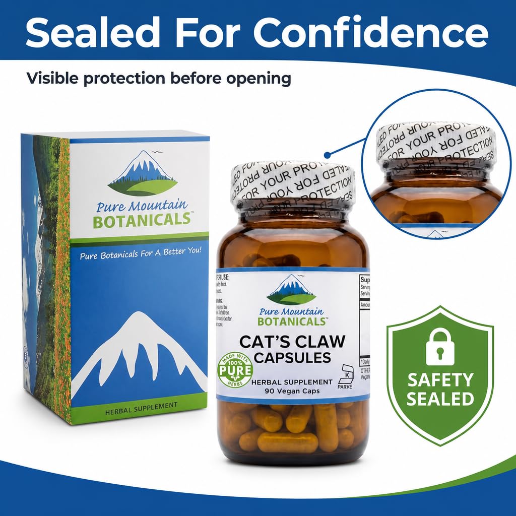 Pure Mountain Botanicals Cat's Claw Capsules - 1000mg Peruvian Bark — Amazon image 7