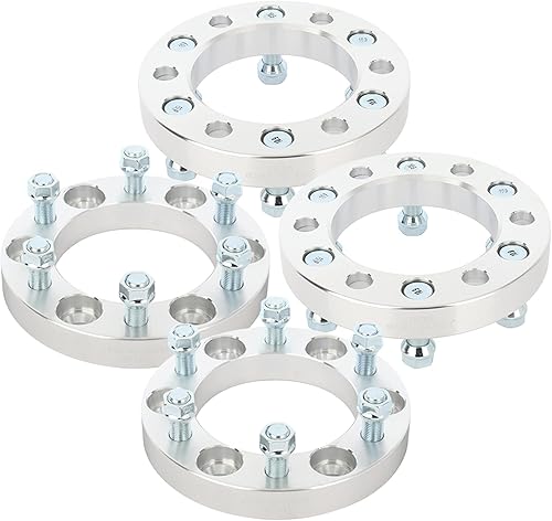 SCITOO 4 espaciadores de rueda de 1 pulgada de 6 x 5.5 a 6 x 5.5 (6 x 139.7) 14 x 1.5 y 6 lengüetas compatible con espaciadores de rueda Silverado