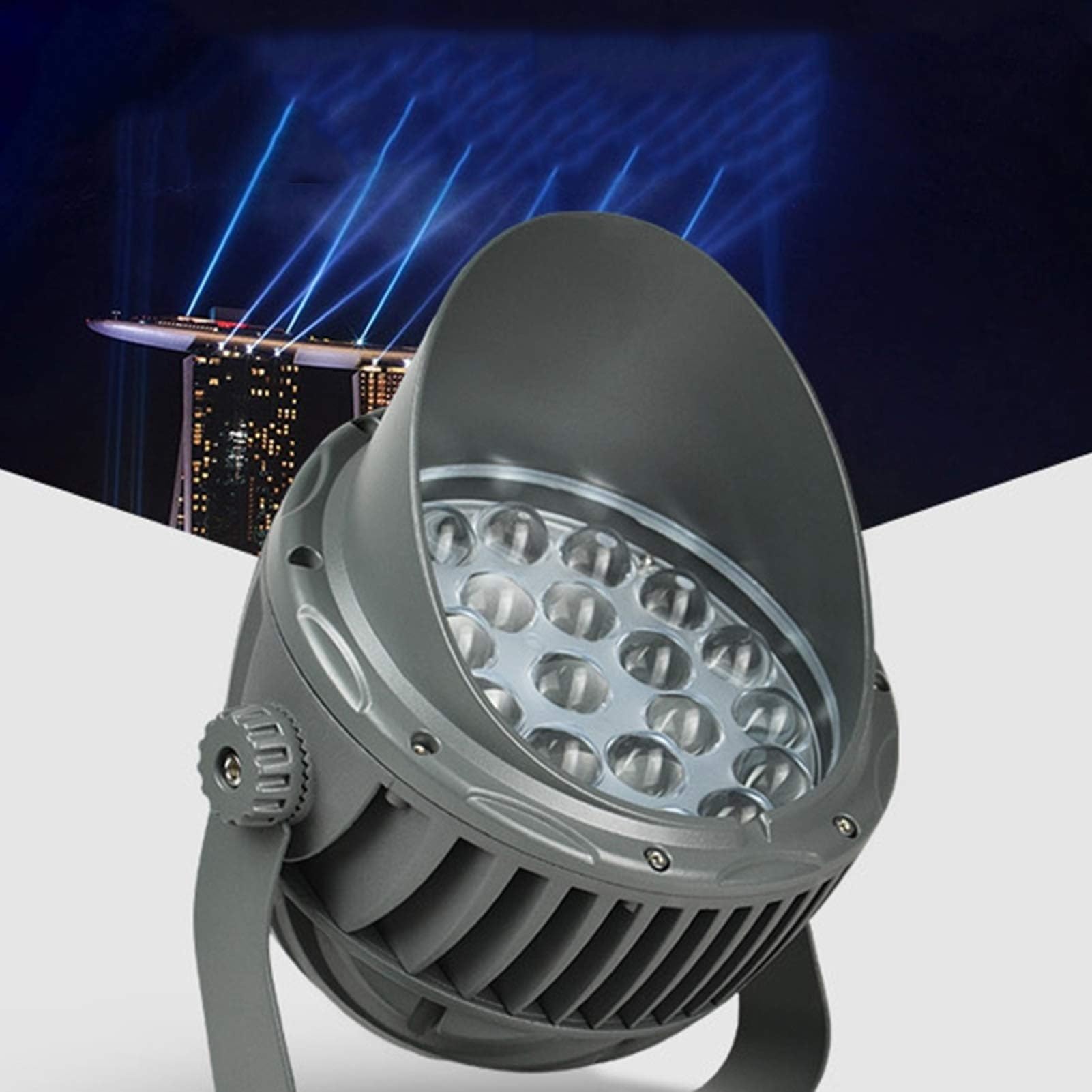 Reflektor LED, 110-240 v reflektor wiązki światła, zewnętrzna wiązka światła dalekiego zasięgu wodoodporna lampa projekcyjna wąskie światło zewnętrzne oświetlenie ścienne (zielony