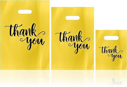 Miniatura 7 de Paquete de 200 bolsas de agradecimiento, bolsas de regalo para fiesta, Iclude 13.8 x 9.8 pulgadas, 11.8 x 7.9 pulgadas, 7.9 x 5.9 pulgadas, bolsas