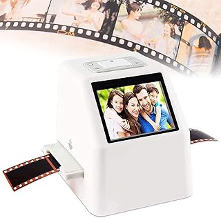 22MP Slide and Film Scanner, Negative Film Scanner Film Converter Portable Slide Viewer Light Box, Converts 35mm, 126, 110, Super 8 Films, Slides, Negatives To JPEG