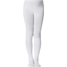 Century Star Toddler Tights for Girls - Cotton Cable Knit Stockings Solid Footed Seamless Leggings Easter Outfit 0-12 Years