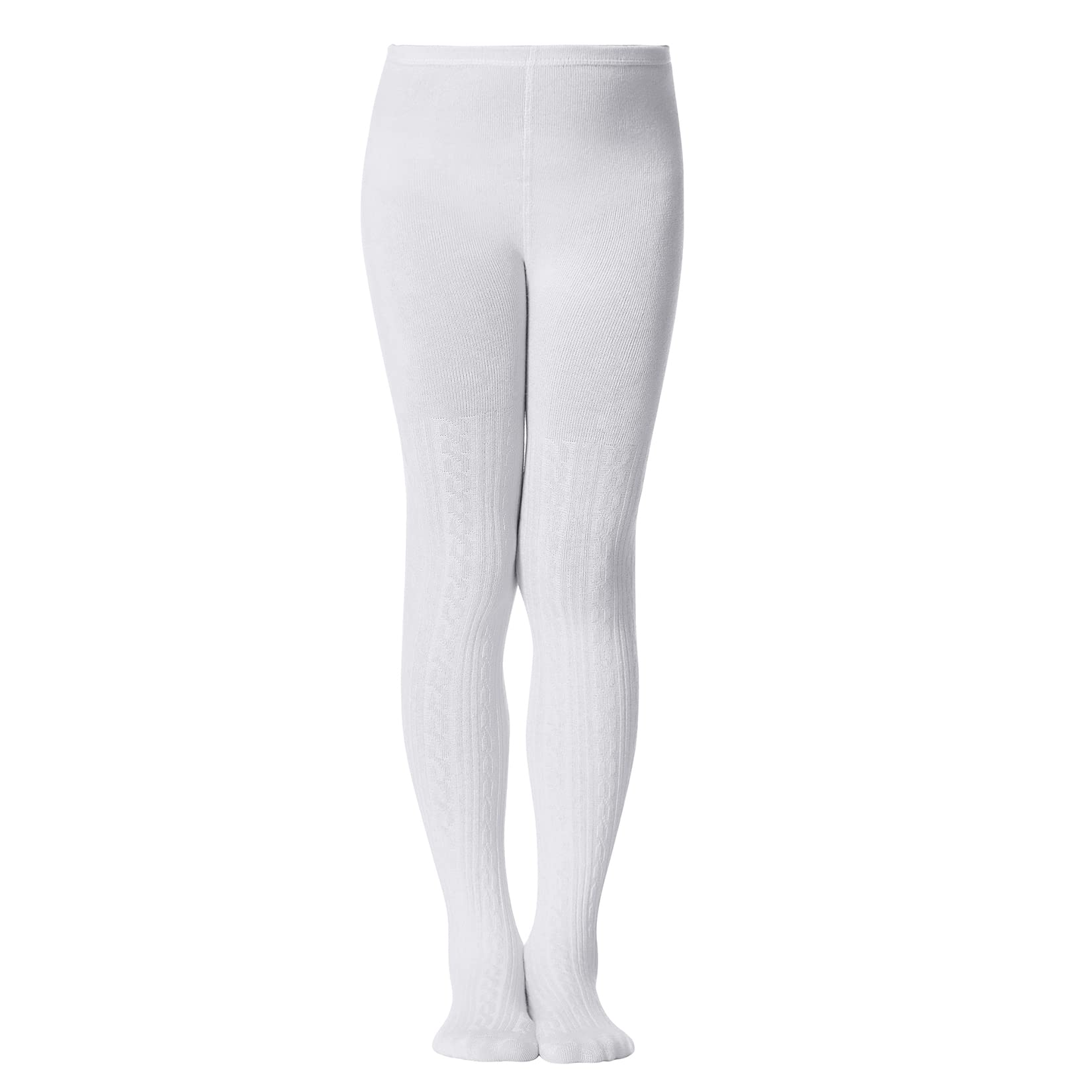 Century Star Girls Cotton Cable Knit Tights for Kids School Wear 4-12 Years