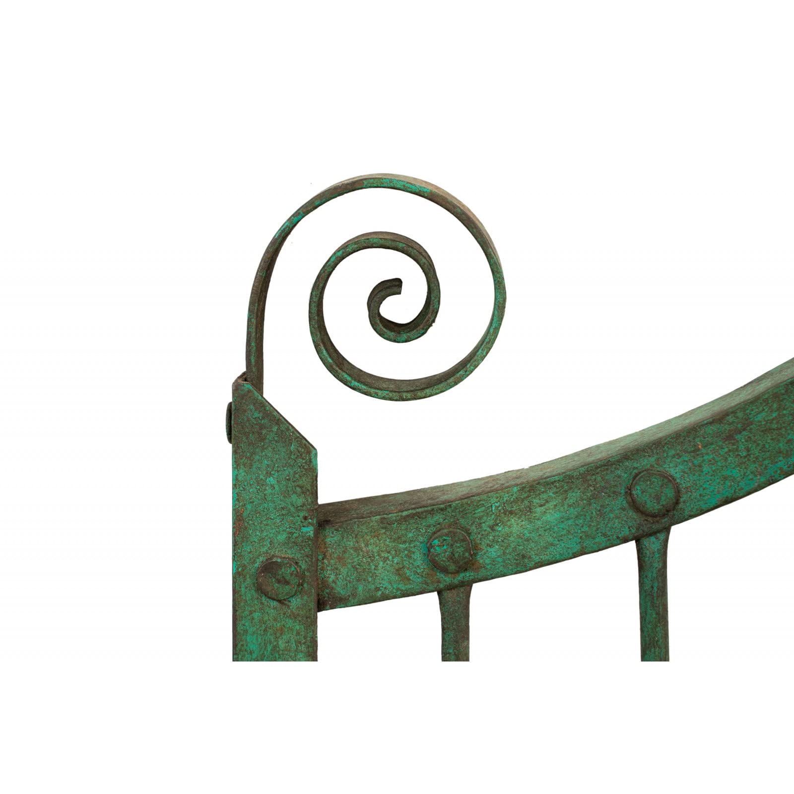 Biscottini Portail en fer pour extérieur 115 x 115 x 5 cm | Portail Fer forgé avec finition antique | Portail de jardin extérieur Pièce unique