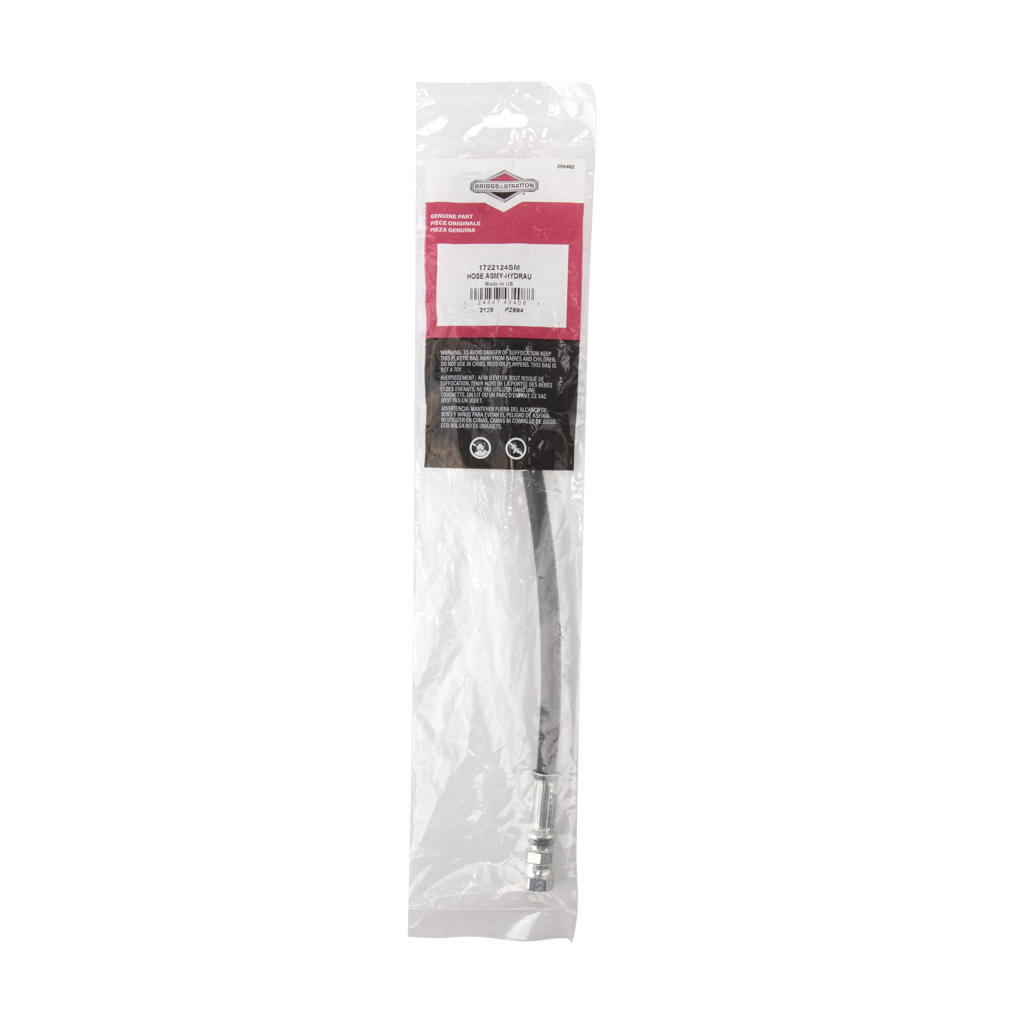 Amazon.com: Briggs & Stratton OEM 1722124SM Hose Asmy-Hydrau 