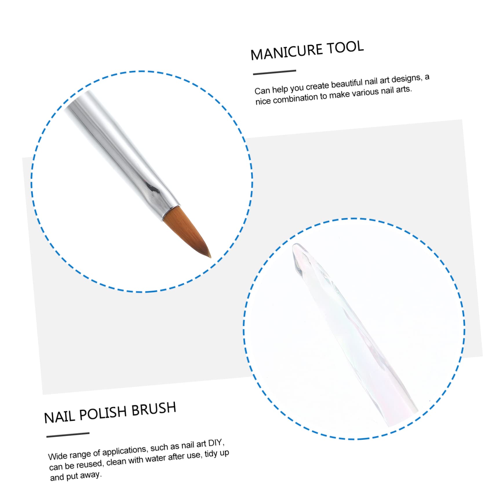FOMIYES 3 Pezzi Nail Art Unghie Gel Unghie Strumento Manicure Pennelli Nail Art Pennello Penna Pittura Pennello Smalto Pennello Assorbimento E Flessibilità