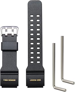 WRISTARMOR Natural Resin Replacement Watch Strap for Casio Mens GShock Master of G Mudmaster Twin Sensor Sports Watch GWG-100 GG-1000 GSG-100 band