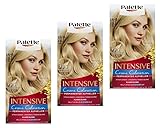 3x Palette Intensiv Creme Coloration 100/L6-0 Ultrablond Stufe 3 Permanenter Aufheller für strahlende langanhaltende blonde Haarfarbe,Anti-Gelbstich-Effekt langanhaltende Farbbrillanz,115ml (3er Pack)
