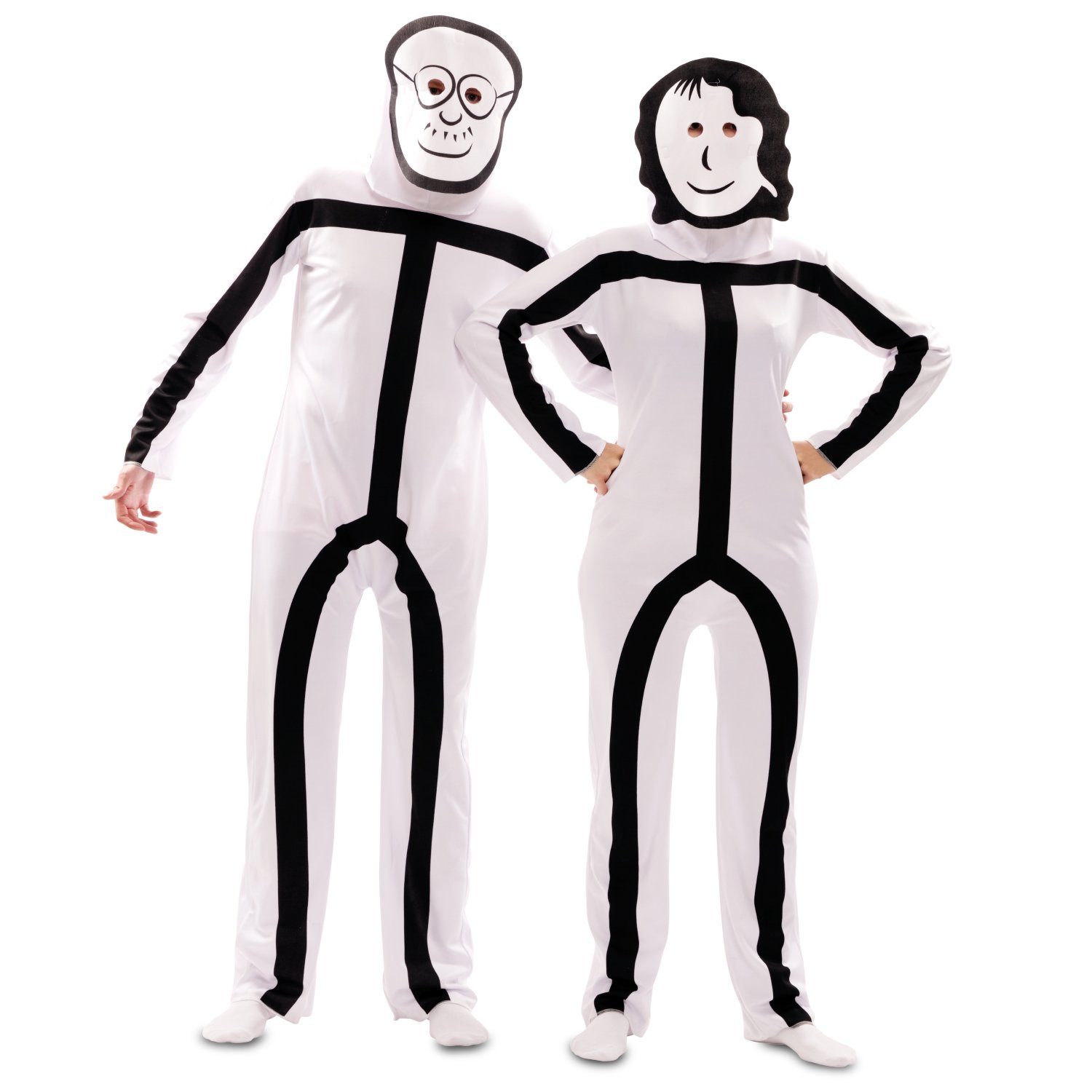 EUROCARNAVALES Disfraz con máscaras Stickman adulto