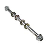 JMCHstore Front Axle & Lock Nut w/Washer Assembly for Coleman CT100U CC100X Off-Road Mini Bike