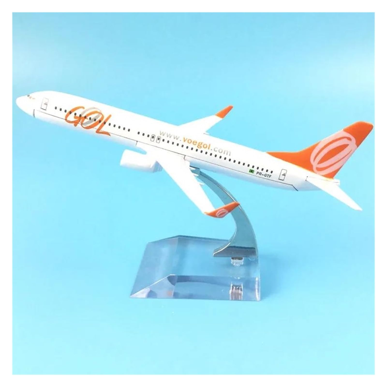 Avión a Escala de 16cm, 1/400 para Brasil Air Boeing 737-800, Modelo de avión de Las vías aéreas, Modelo de avión de Metal Fundido a presión, Adecuado para exhibición
