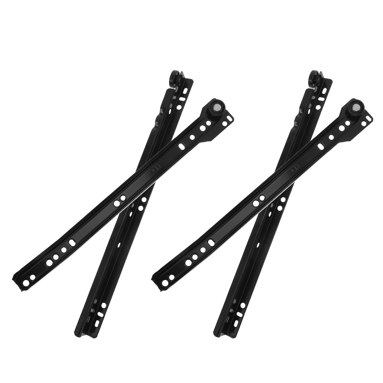 Jvnalwnkv One Color Cabinet Drawer Slide Rail，Stainless Steel Rail,Replacement Slides Metal Glides With Back Plate Two-Part Kitchen