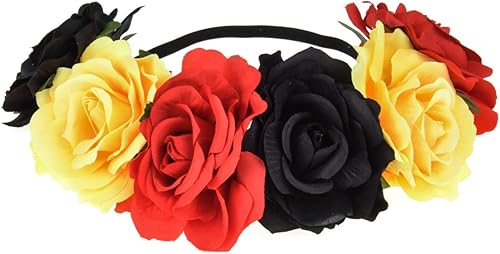 Miniatura 4 de June Bloomy Diadema de corona floral rosa guirnalda de flores para festival de boda