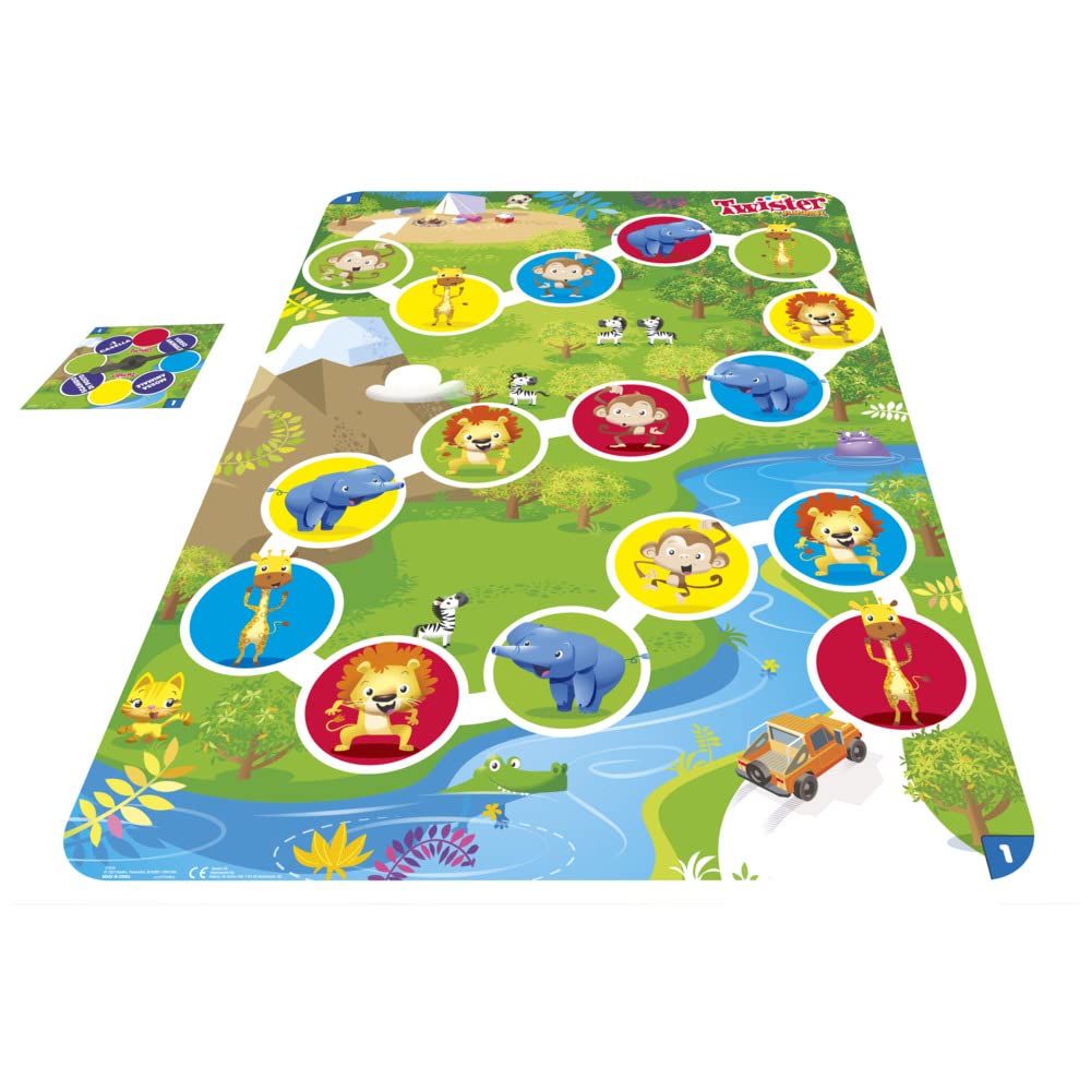 Hasbro Gaming Twister Junior, Gioco da Tavolo con Tappetino Fronte-Retro, 2 in 1, Multiplayer 2 a 4 Giocatori, Giochi Classici per Festa in Famiglia per Bambini e Bambine da 3 Anni