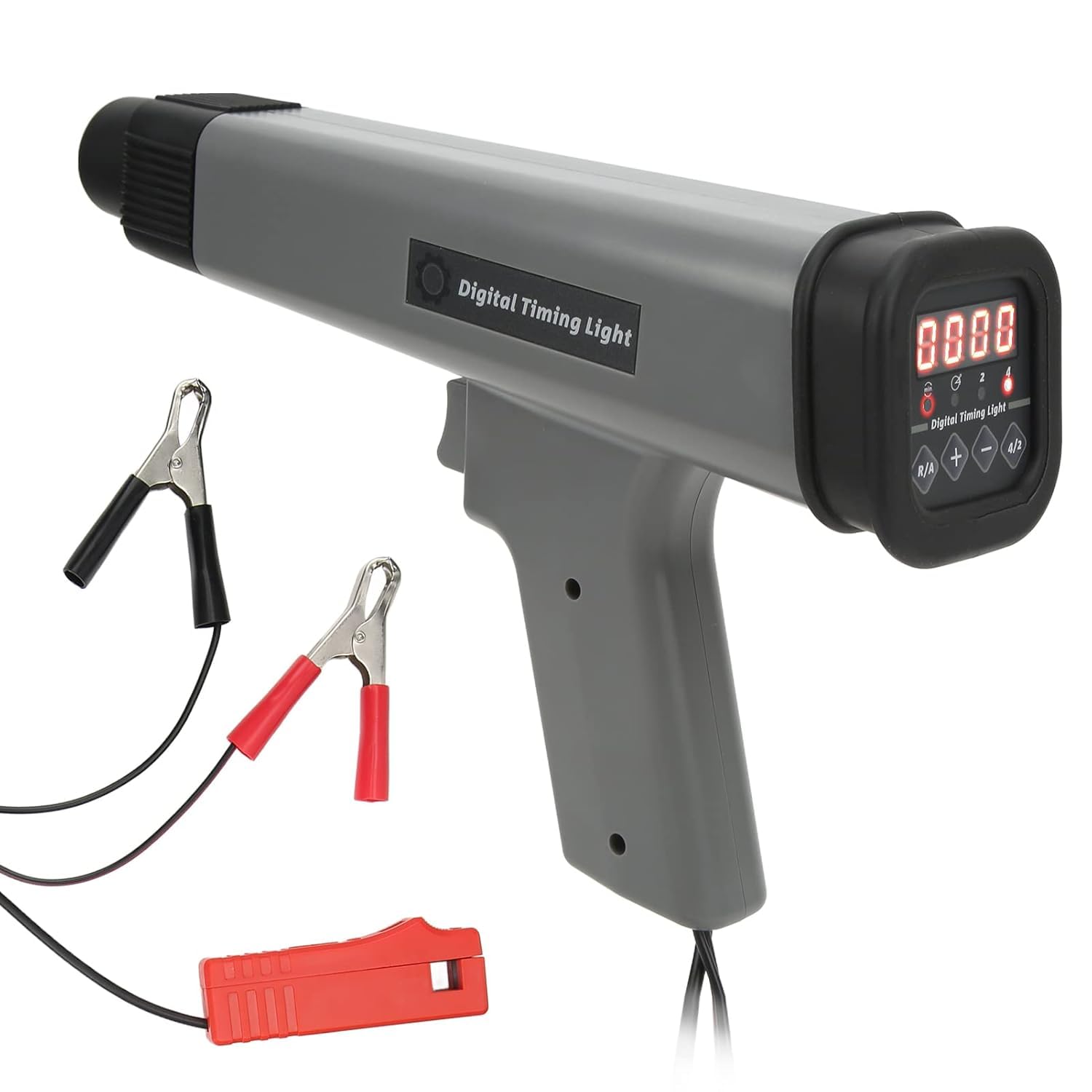 Aramox Luz de Sincronización de Motor Digital Luz de Sincronización Estroboscópica Inductiva 12V Luz de Sincronización de Encendido Pistola de Sincronización de Motor de Gasolina Inductiva Herramienta
